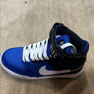 Nike Black and Blue High-Top Sneakers